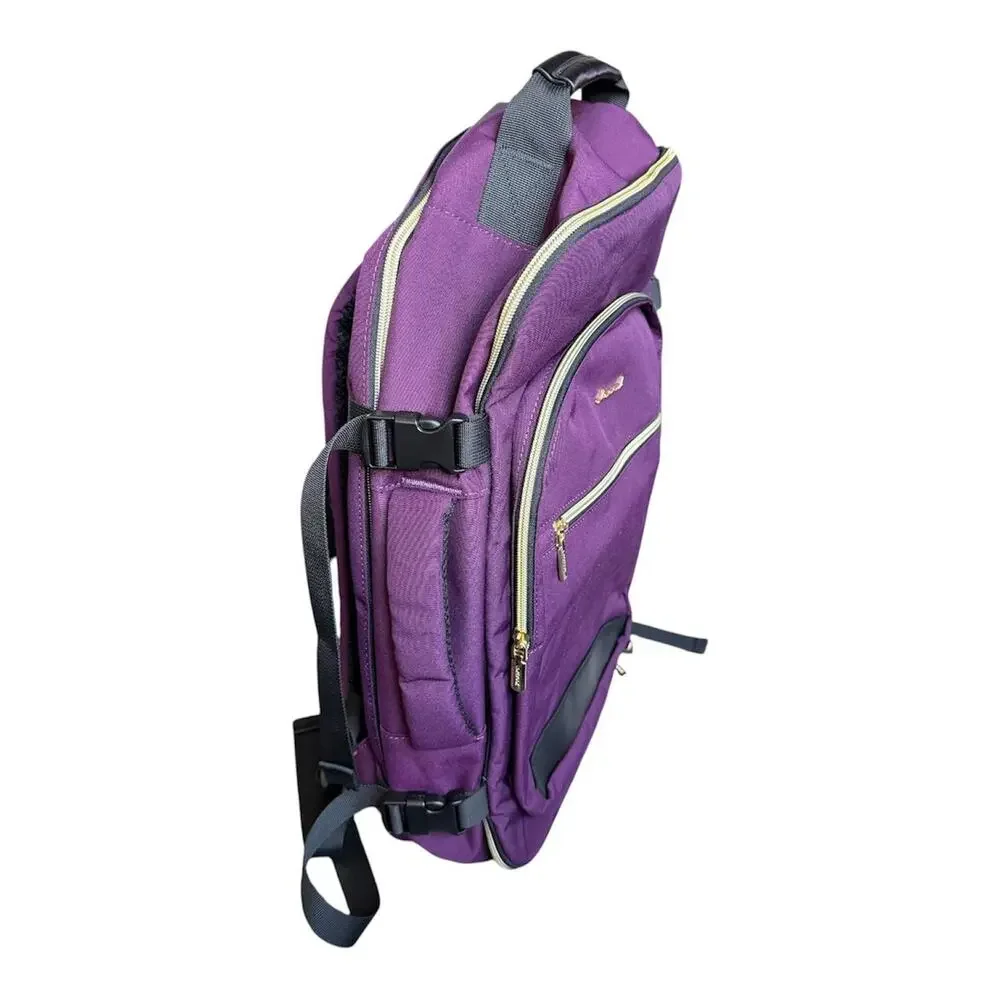 Lovevook 40L Purple Travel Backpack Soft Case Suitcase Women Bag Packing Cubes